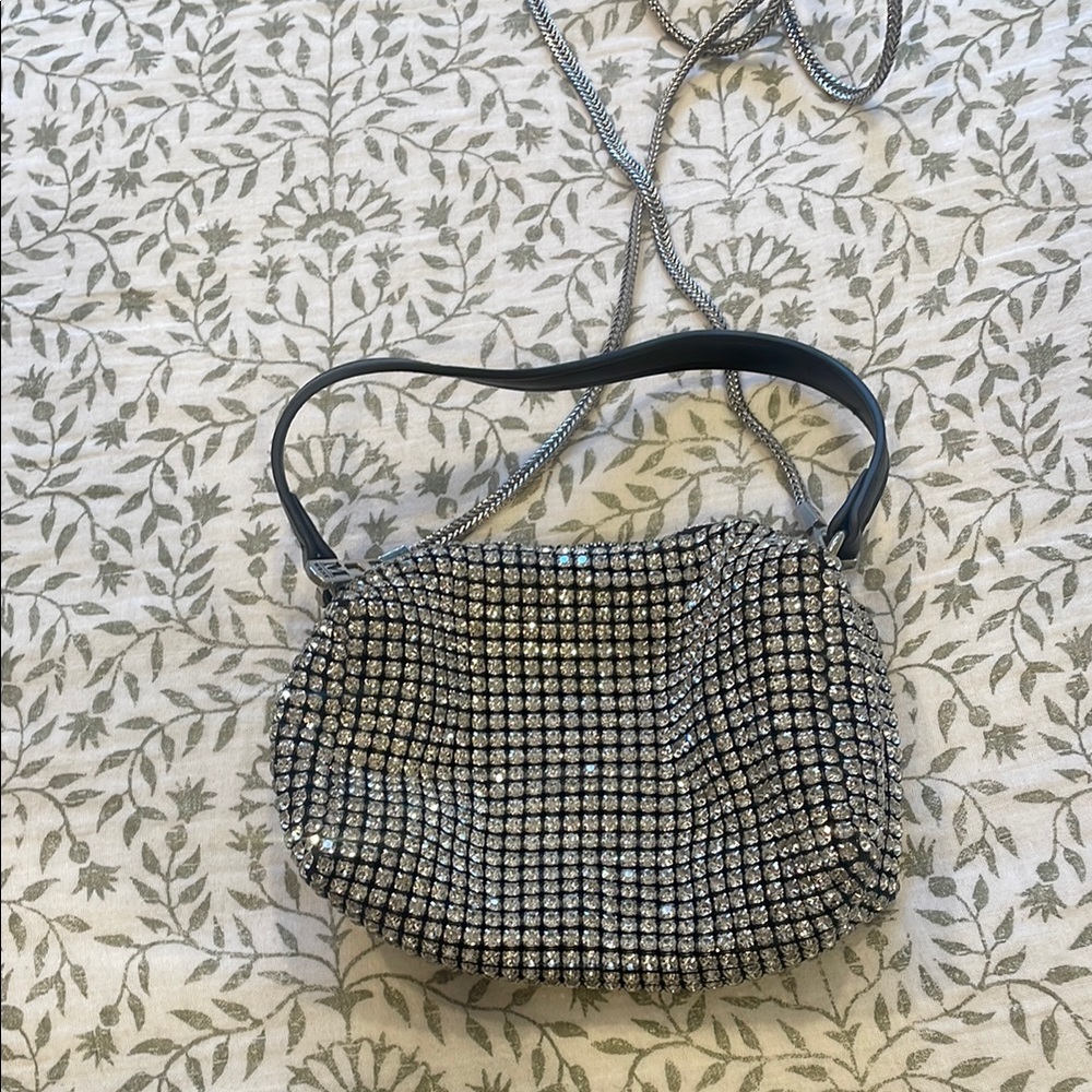 Silver Sequin Clutch
